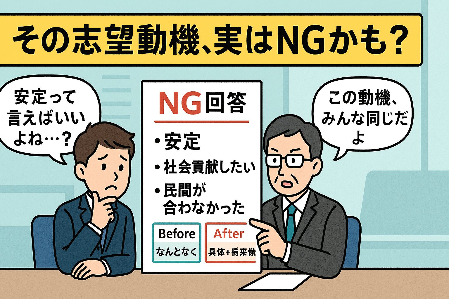 NGな志望動機の例