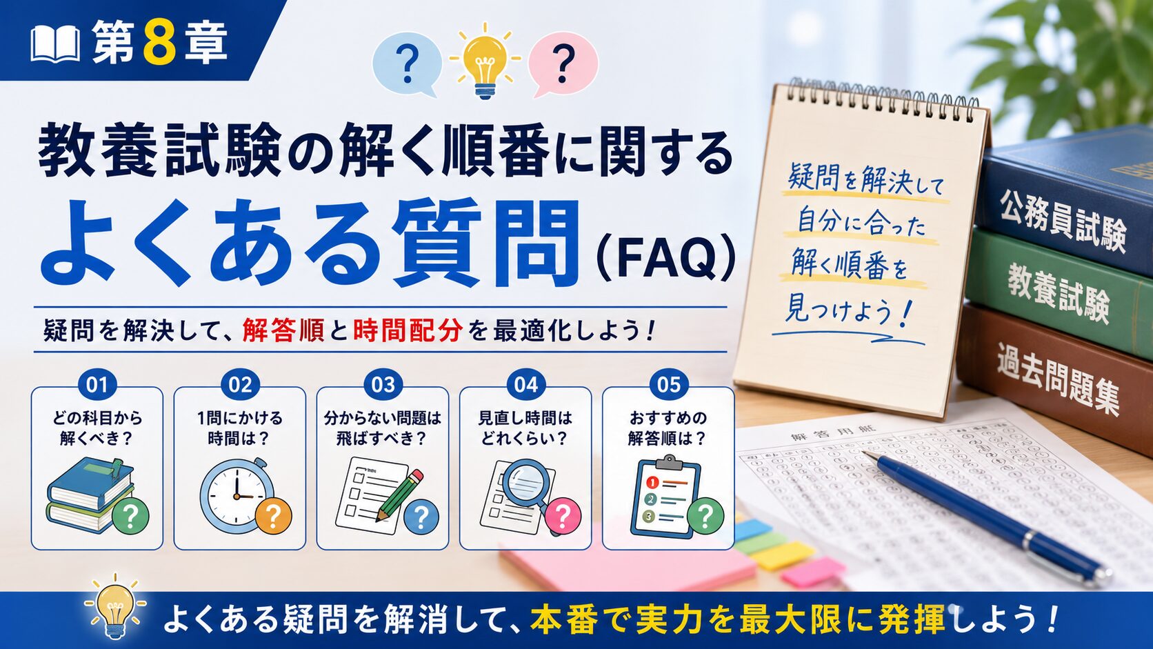 公務員試験の教養試験で解く順番に関するよくある質問
