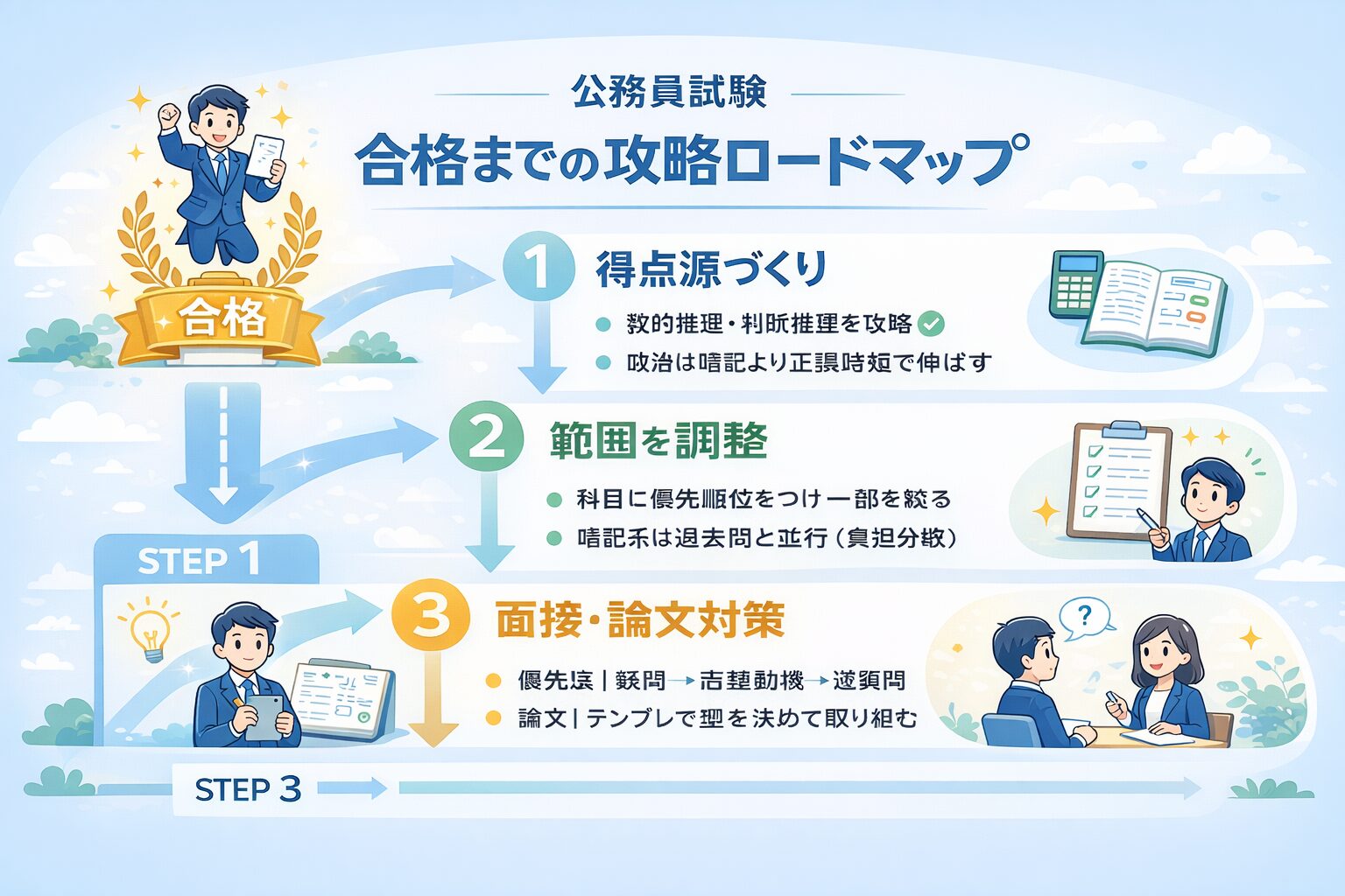 公務員試験の区分・種類・受け方を図解した全体像