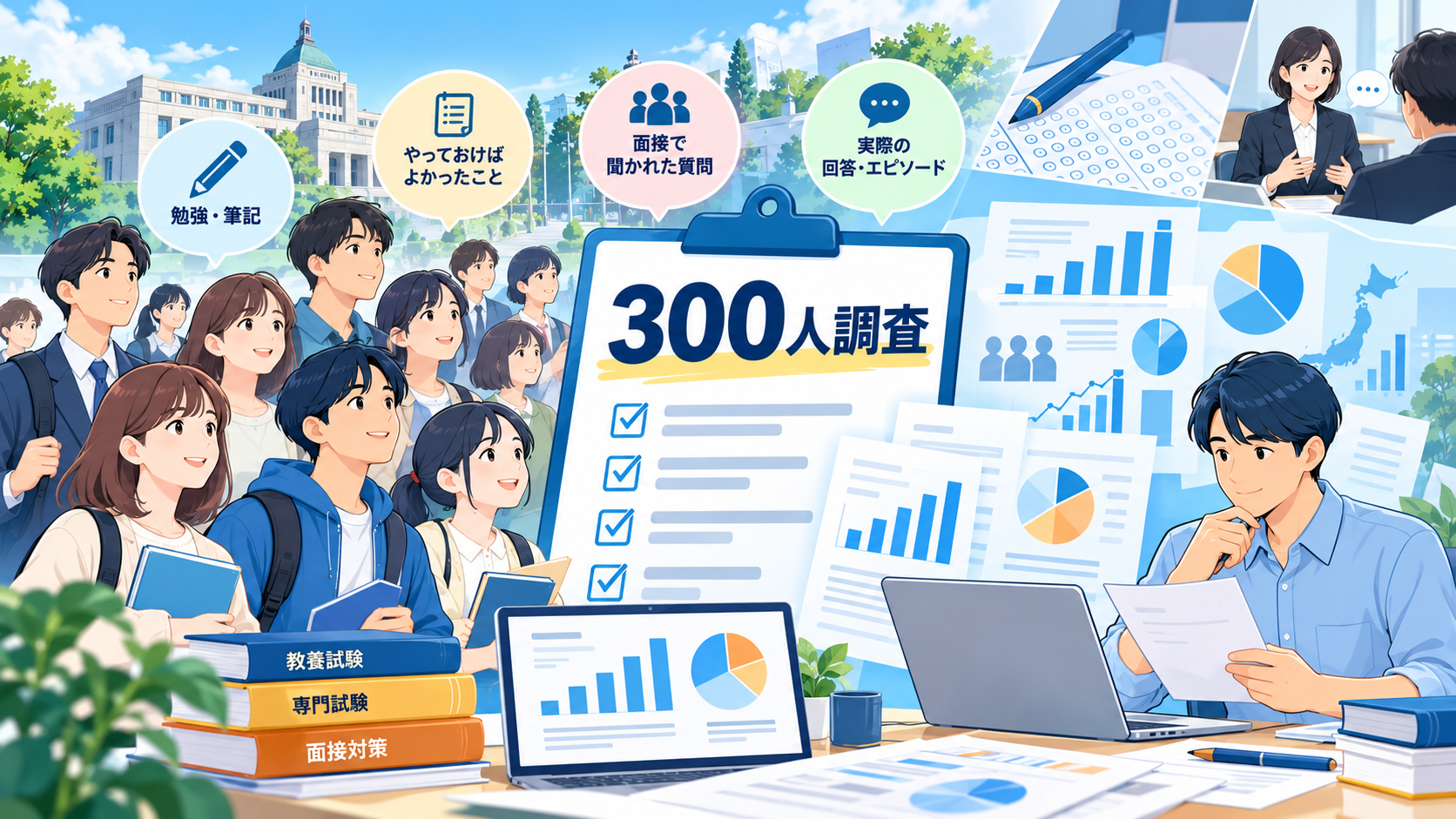 公務員試験受験経験者300人への独自アンケート調査