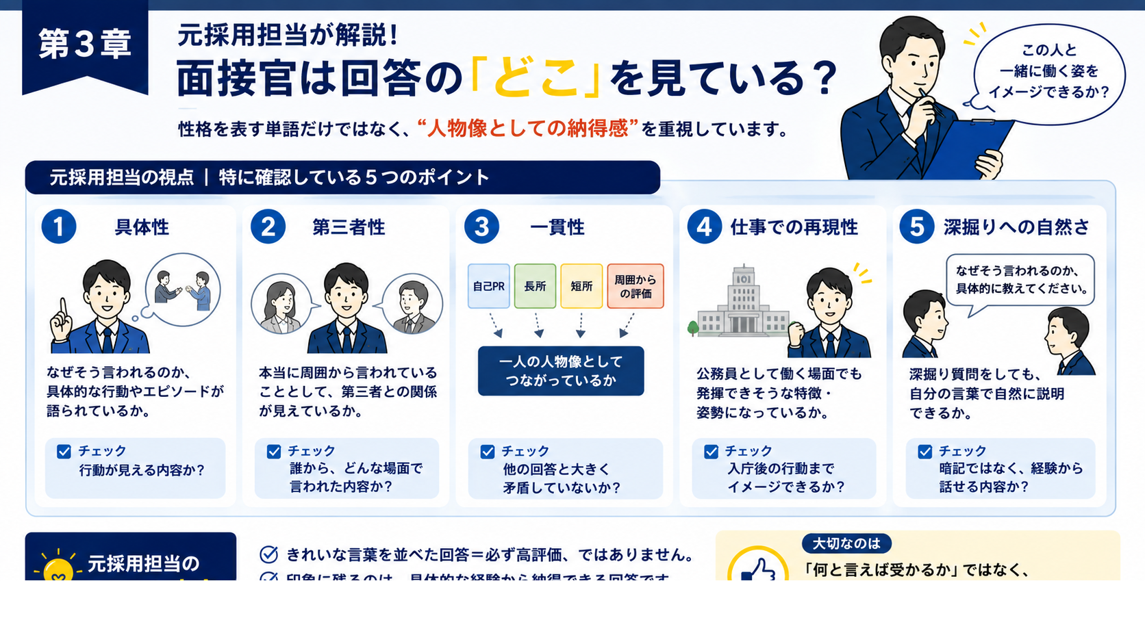 元採用担当が解説する公務員面接で周囲からどんな人と言われるかの評価ポイント