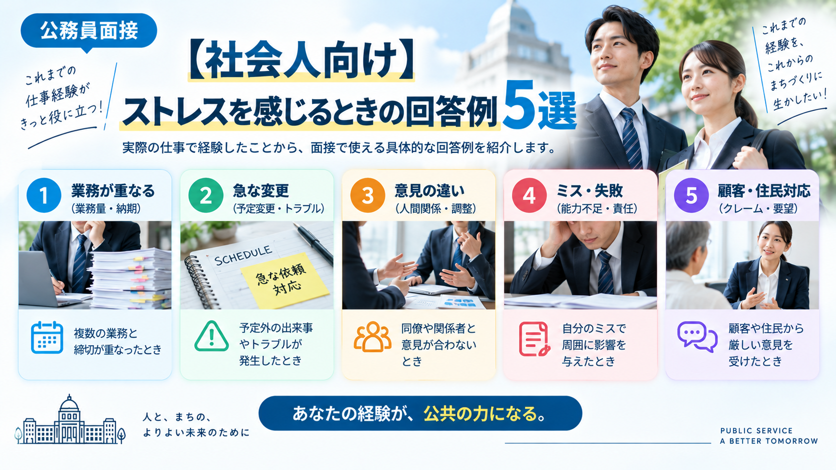 公務員面接で使える社会人向けストレス回答例5選